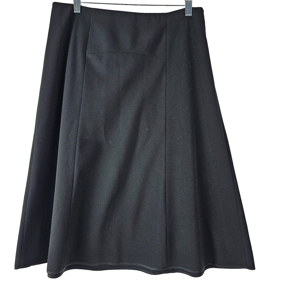 City Triangle Women's Black A-Line Work Skirt Size 8 Business Office Knee Length